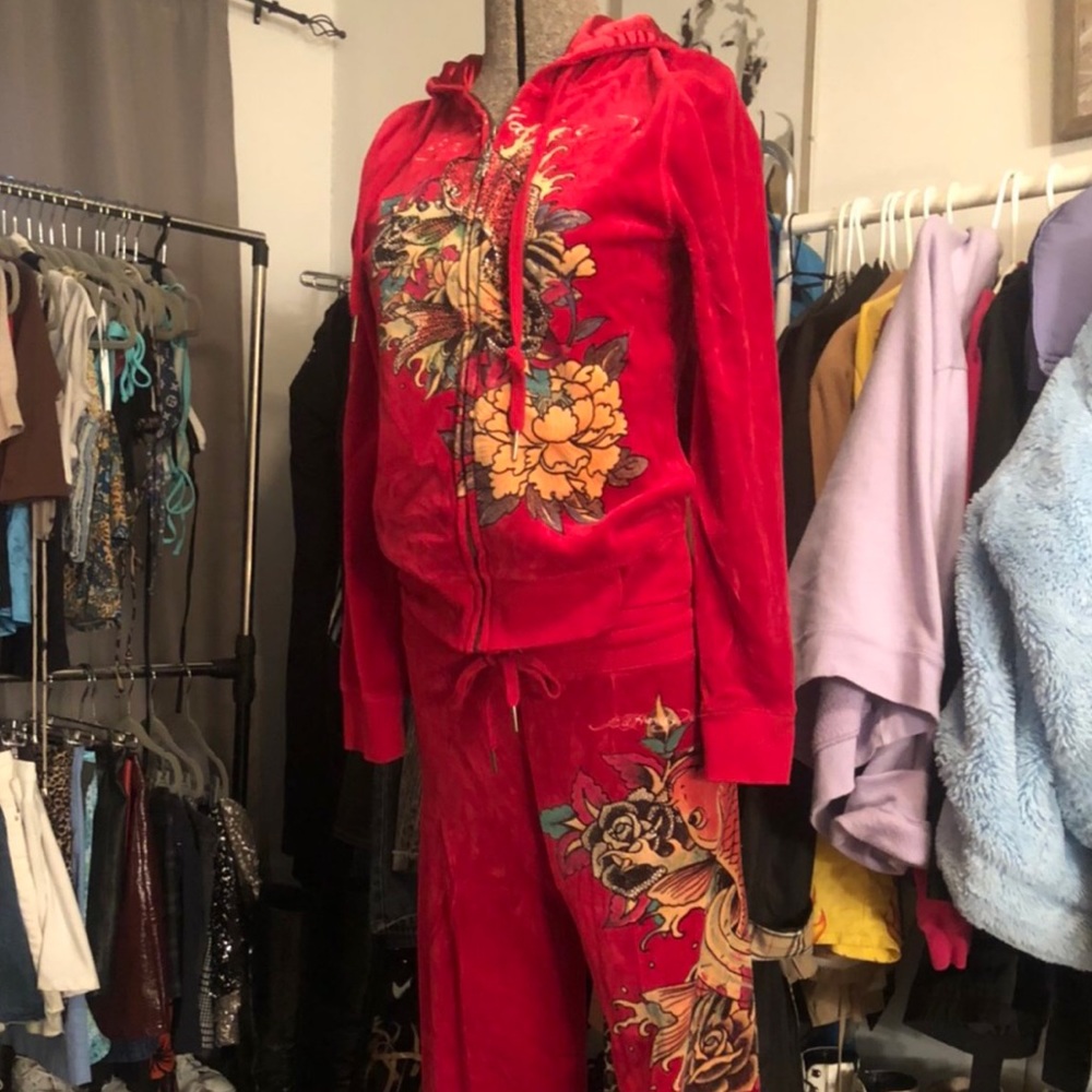 ed hardy tracksuit set😍